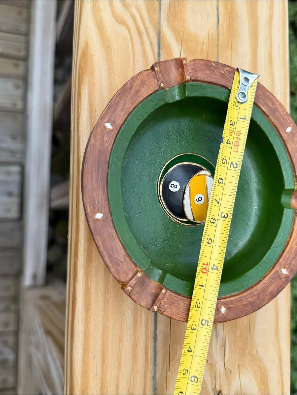 Green and Brown Decorative Ashtray Bowl - Home Accents